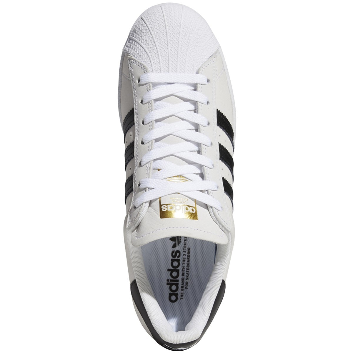 Adidas Superstar ADV Skate Shoe - White/Black/Gold