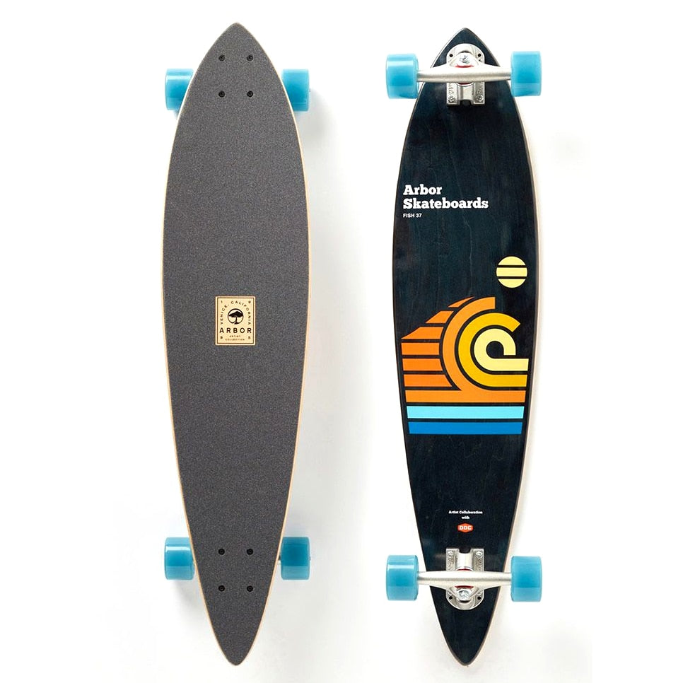 Arbor Fish Artist 37" Pintail Longboard - Draplin