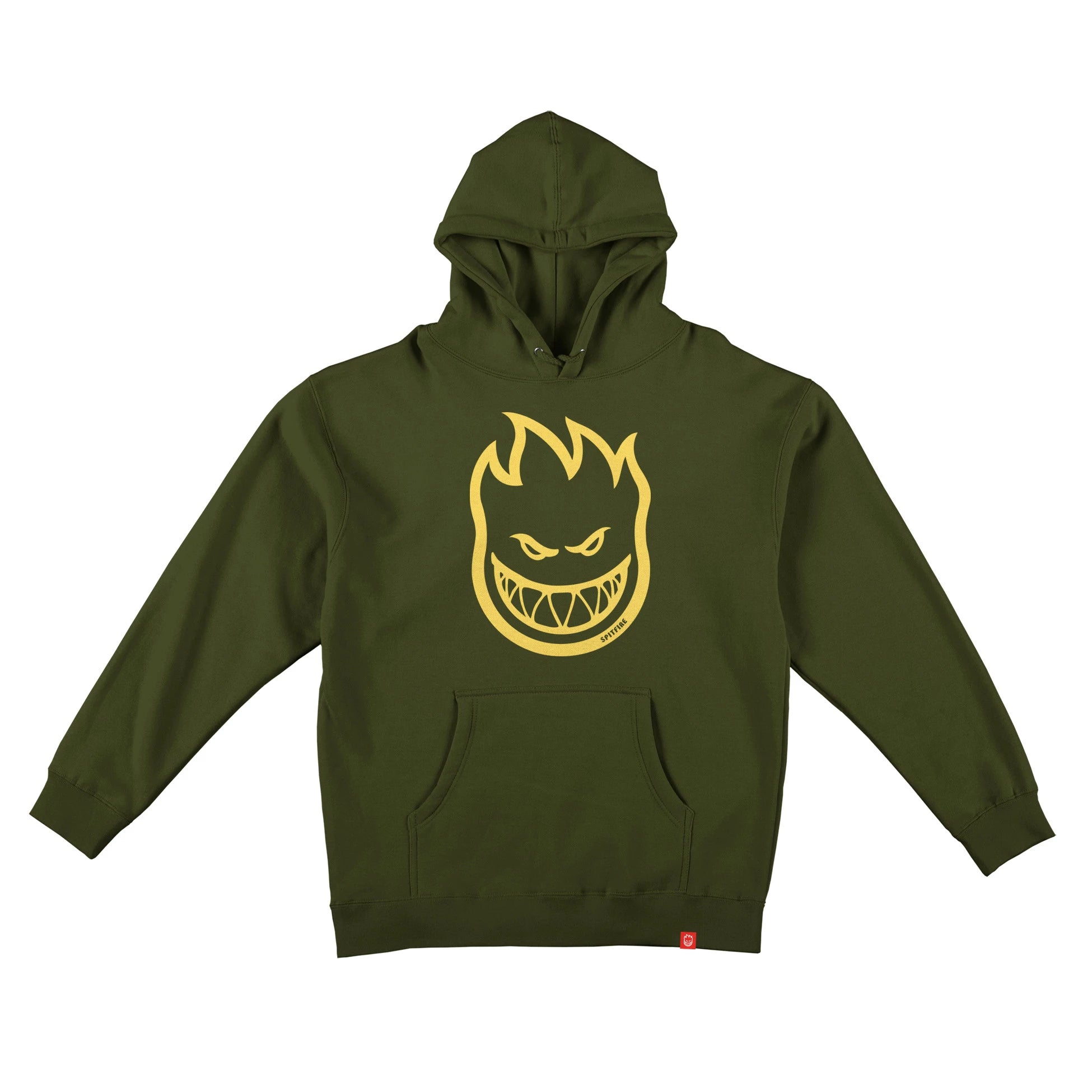 Army Green Bighead Spitfire Wheels Pullover Sweatshirt