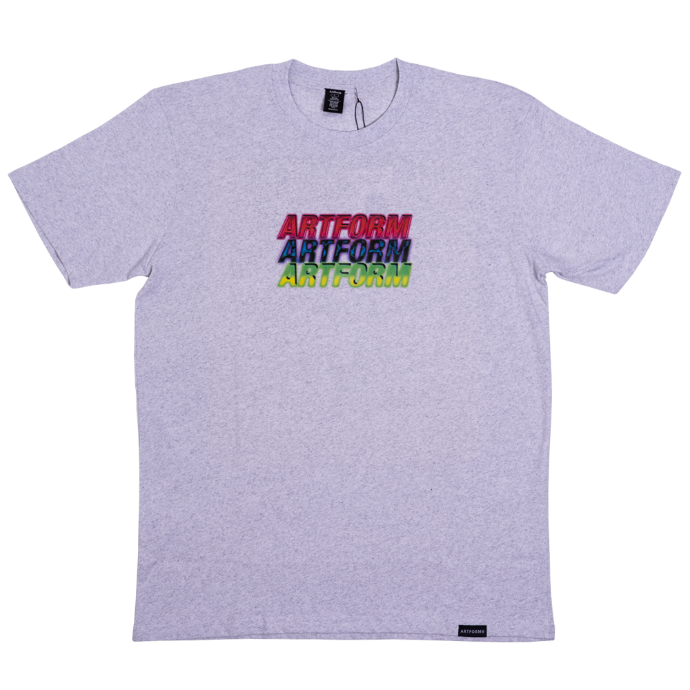 White Heather Trippy Colors Artform T-Shirt