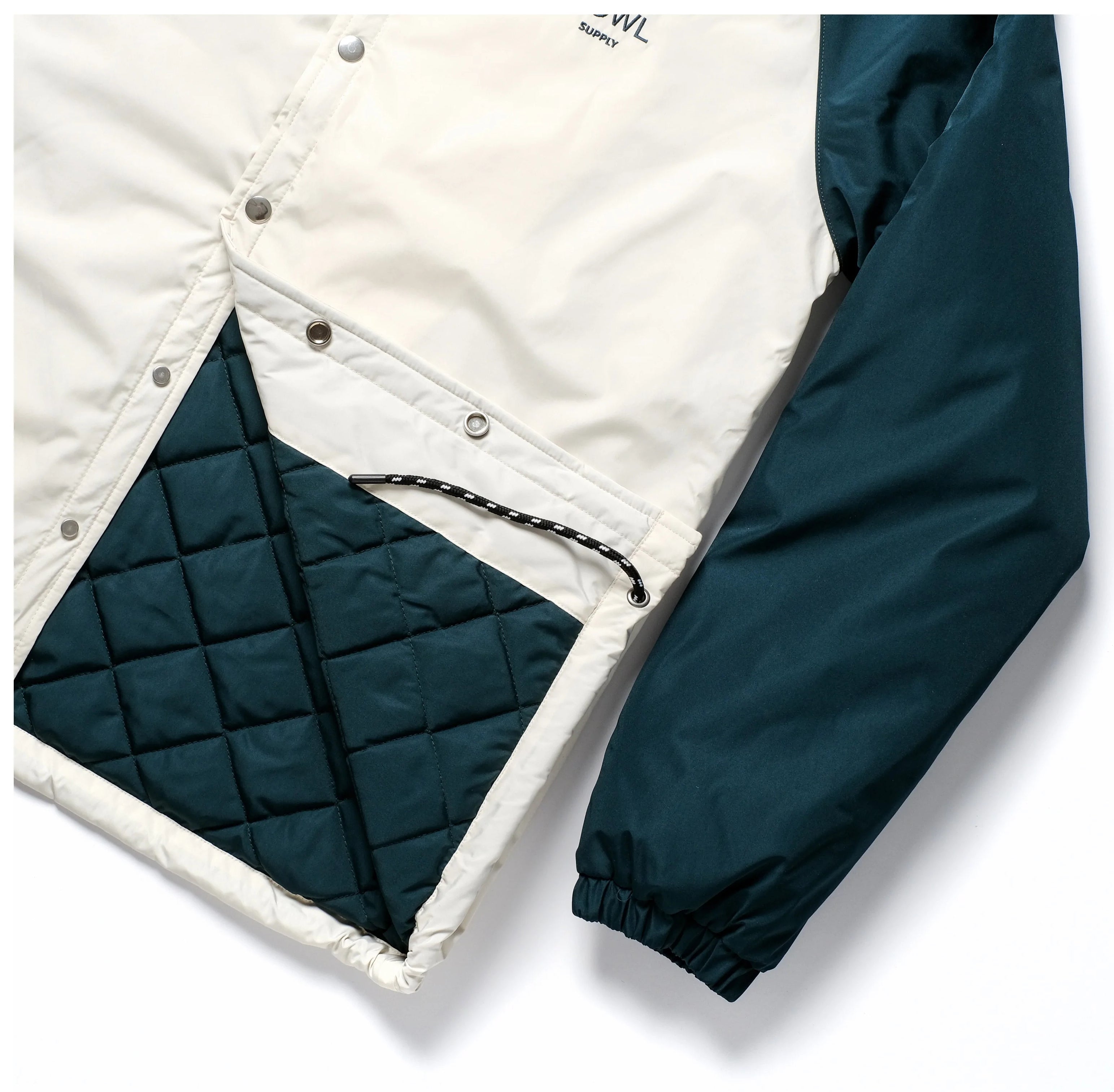Marshmallow Howl Supply Premium Coaches Jacket Detail