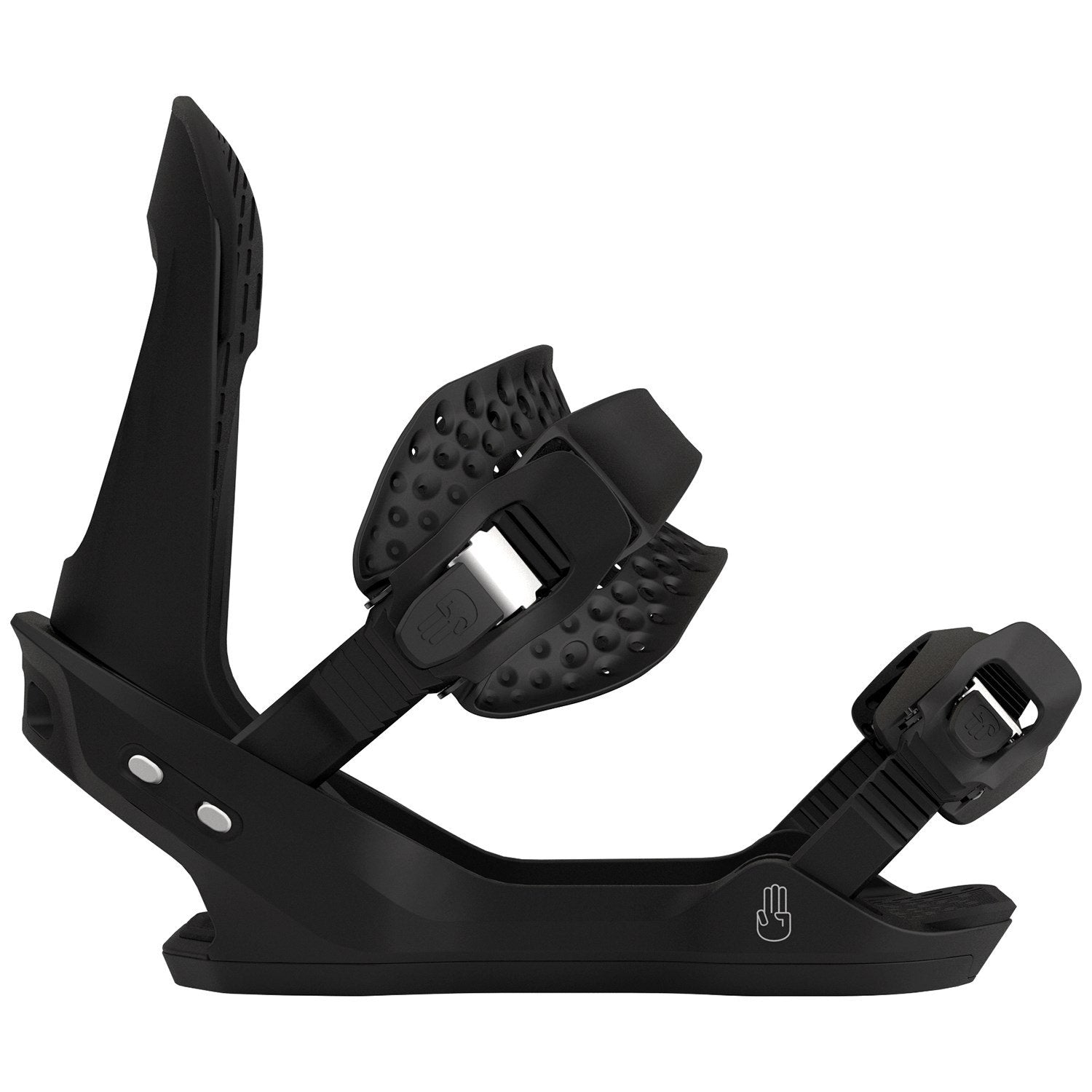 2023 Youth Black Stuntwood Bataleon Snowboard Bindings Side