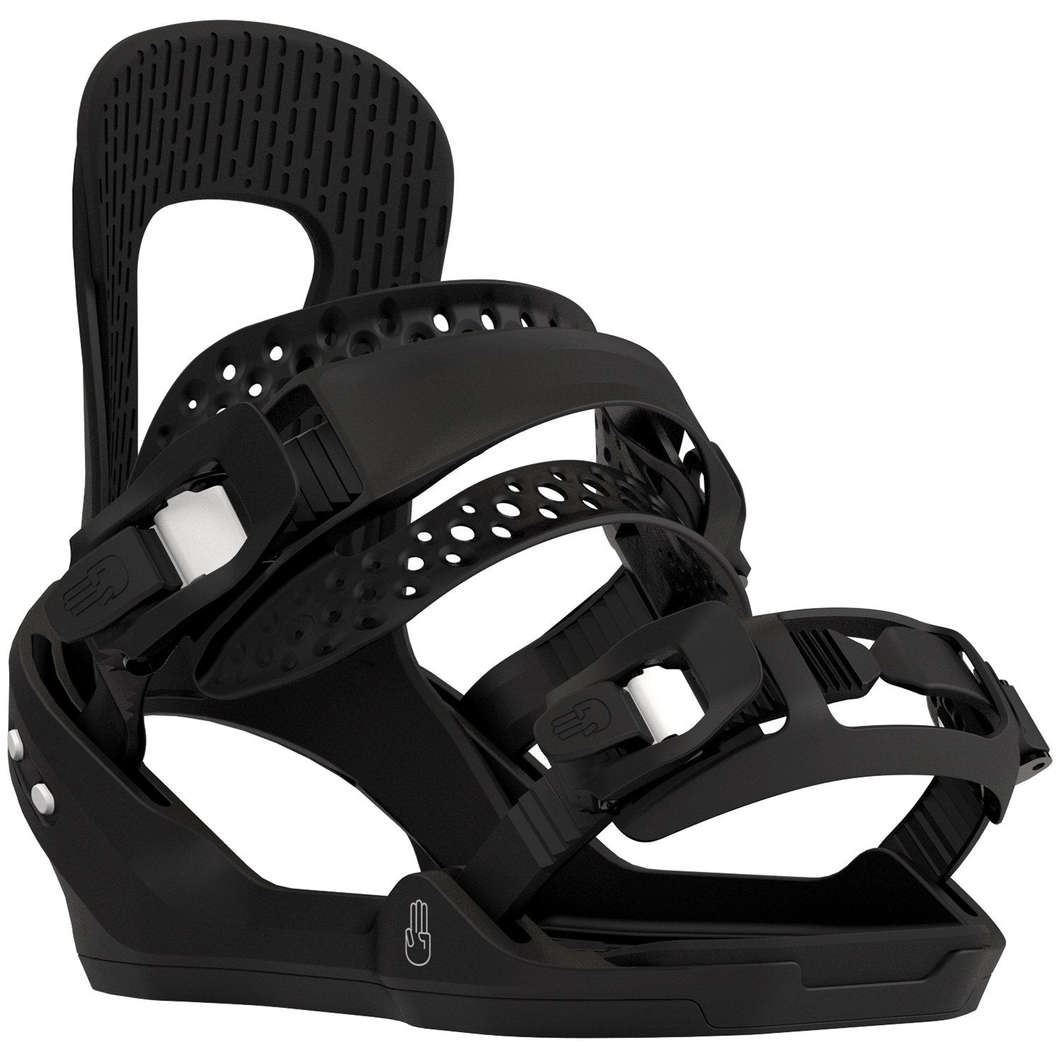 2023 Youth Black Stuntwood Bataleon Snowboard Bindings Front