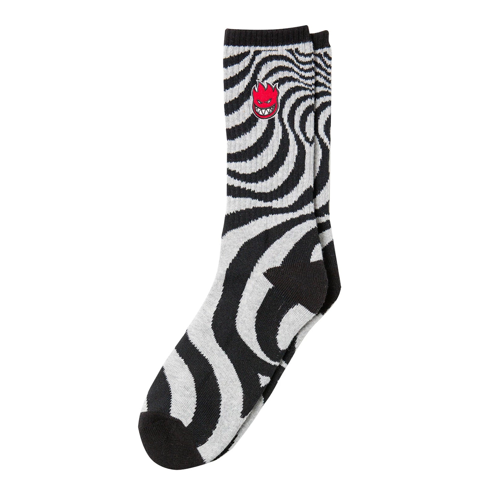 Black/White Bighead Fill Swirl Spitfire Wheel Socks