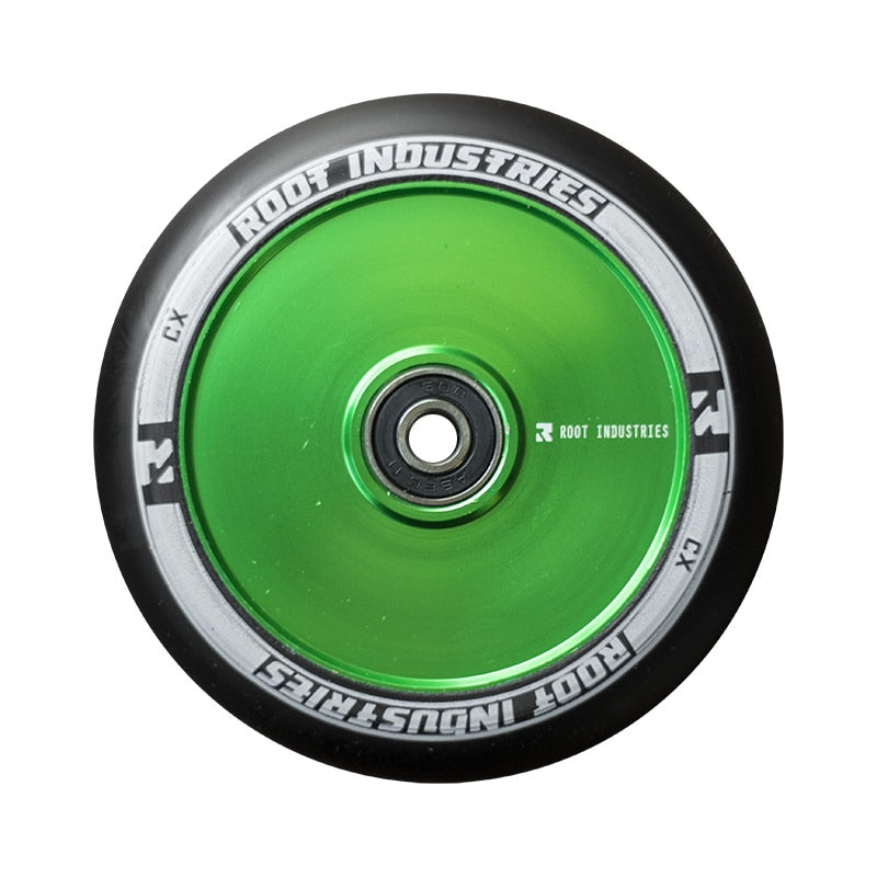 Root Industries Air Scooter Wheels - Black/Green (Set of 2)