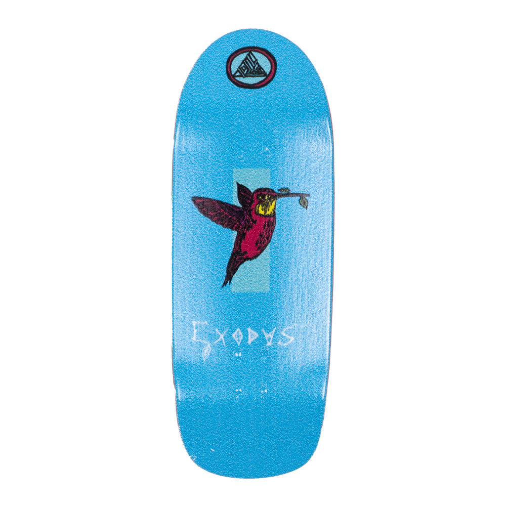 Blue Anoixi Bird Exodus x DK Pool Shaped Fingerboard Deck