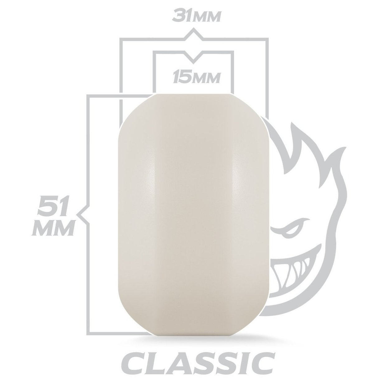 Spitfire Formula Four 99D Classics Skateboard Wheels - White/Red