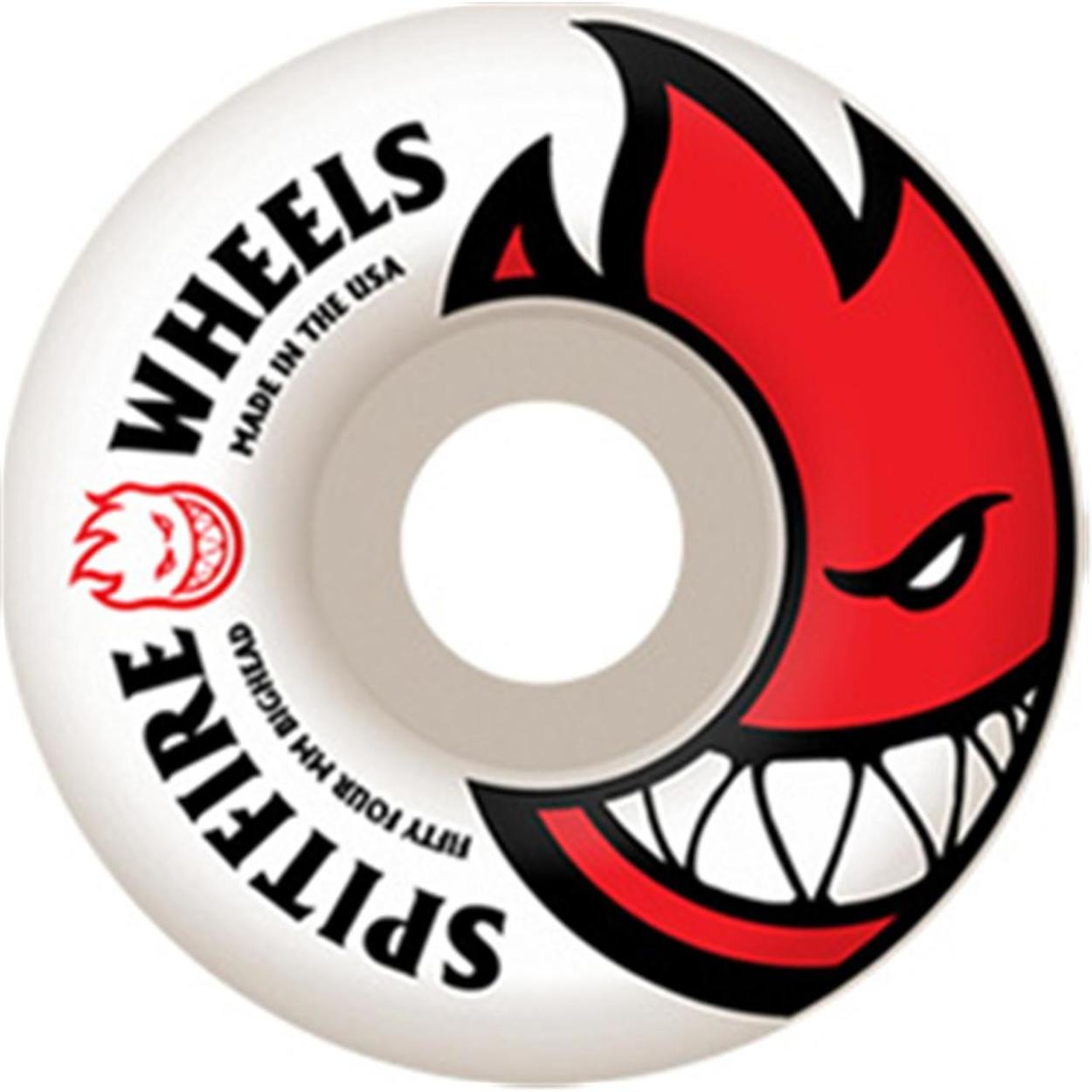 Spitfire Bighead Skateboard Wheels - White/Red