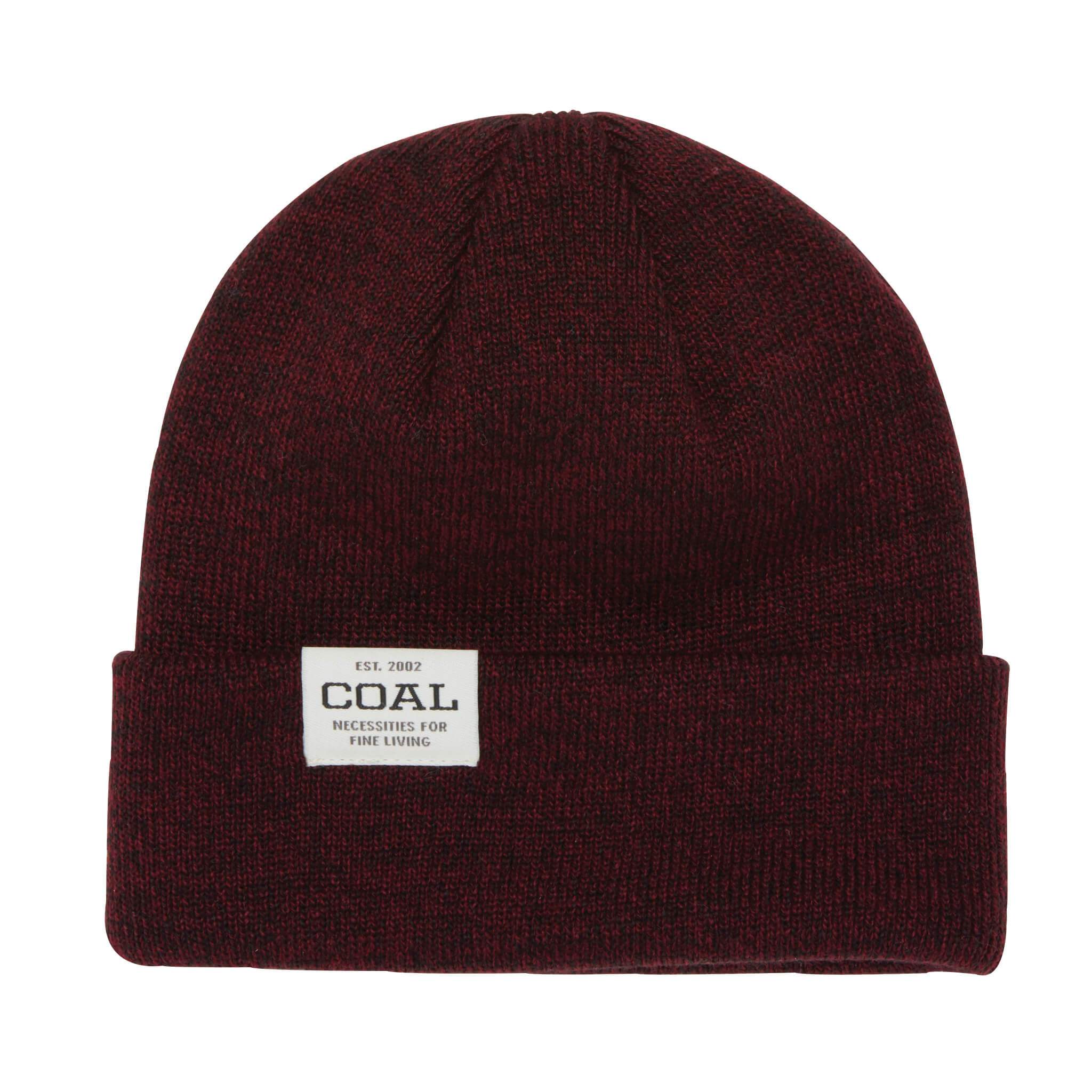 Dark Burgundy Marl Uniform Low Coal Knit Beanie