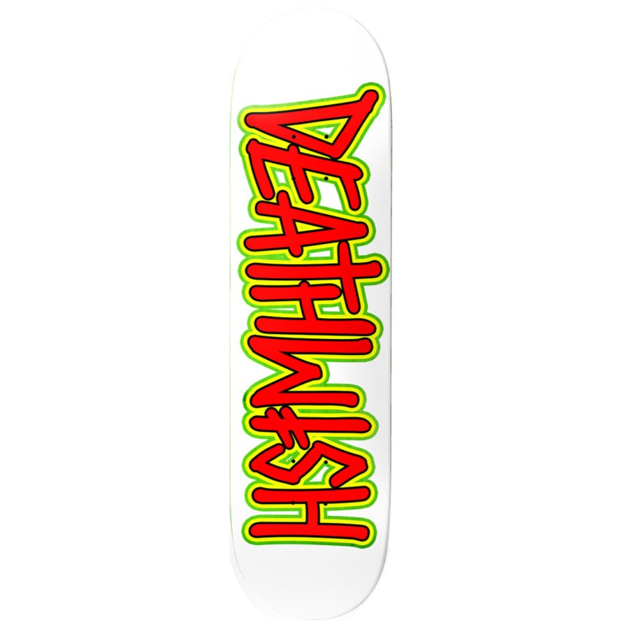 White Deathspray Brain Deathwish Skateboard Deck