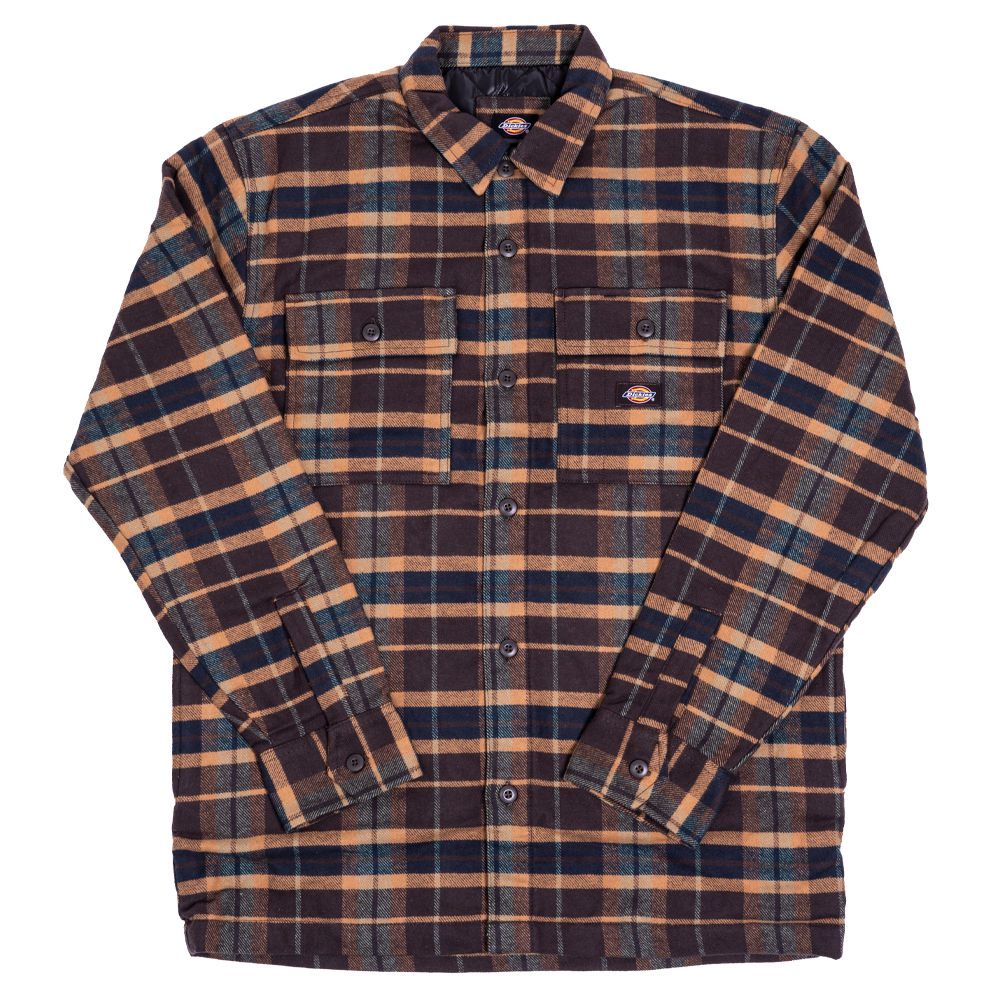 Flannel shirt jacket quilted lining sales