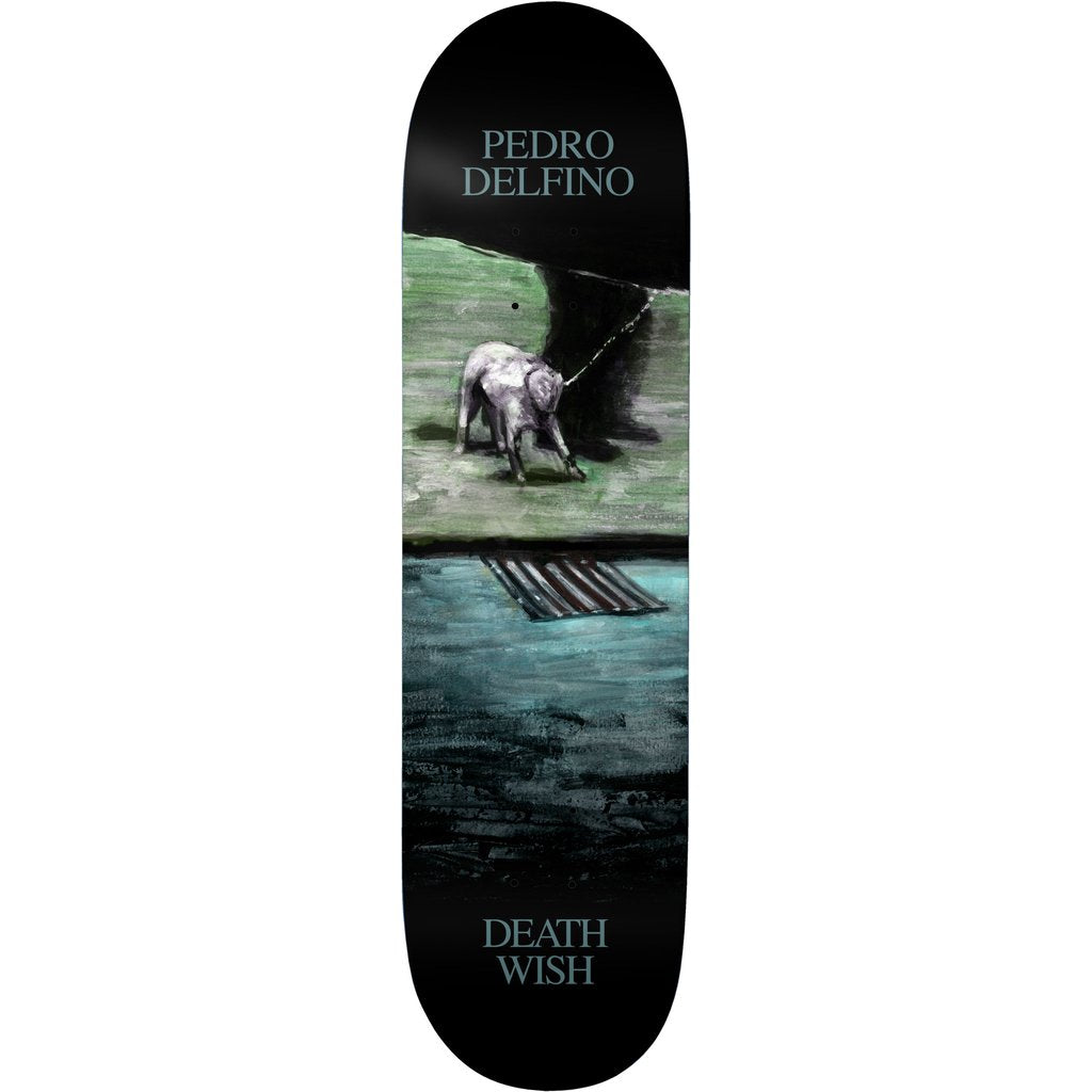 Pedro Delfino Dro with Dog Deathwish Skateboard Deck