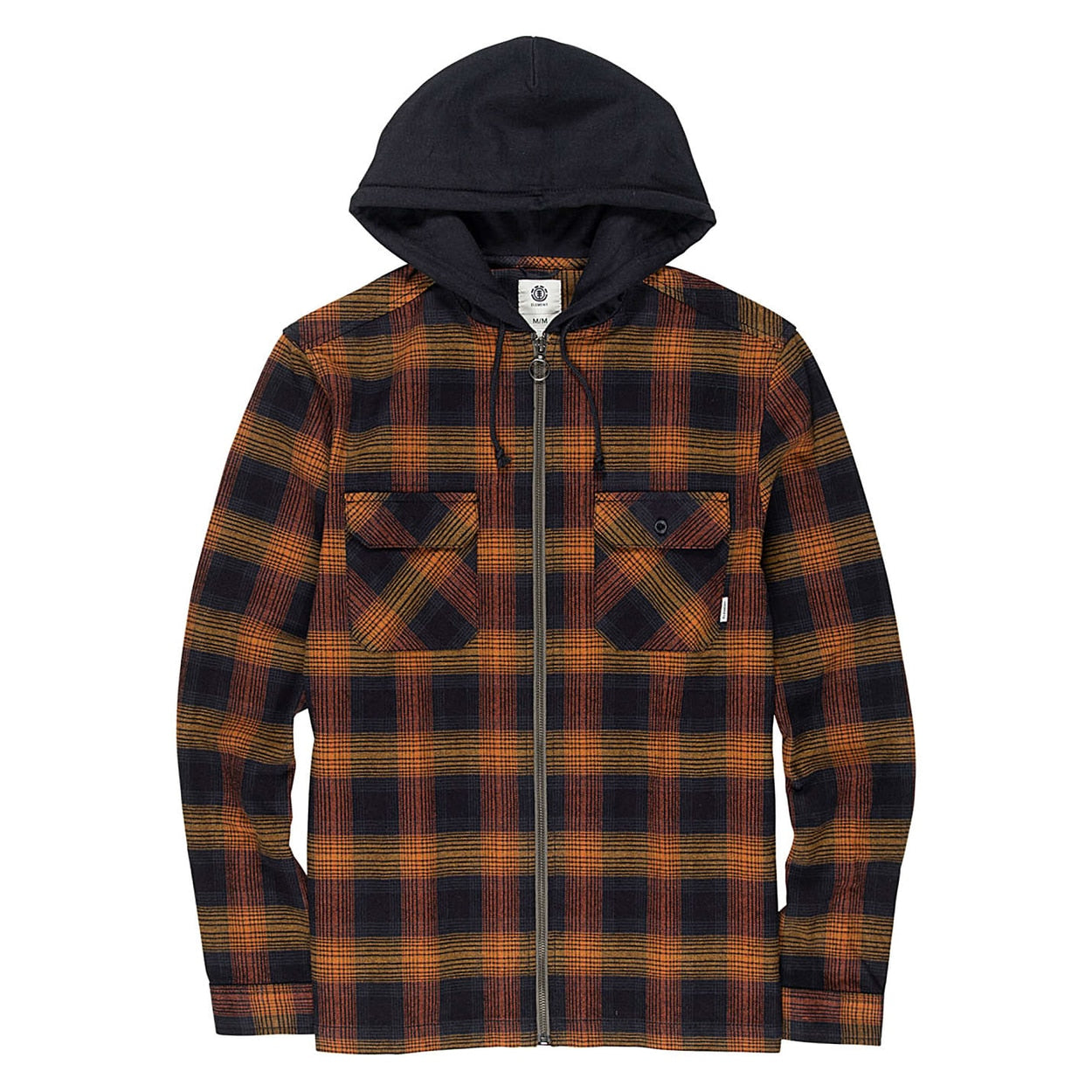 Element Skateboards Wentworth Hooded Flannel - Gold Brown