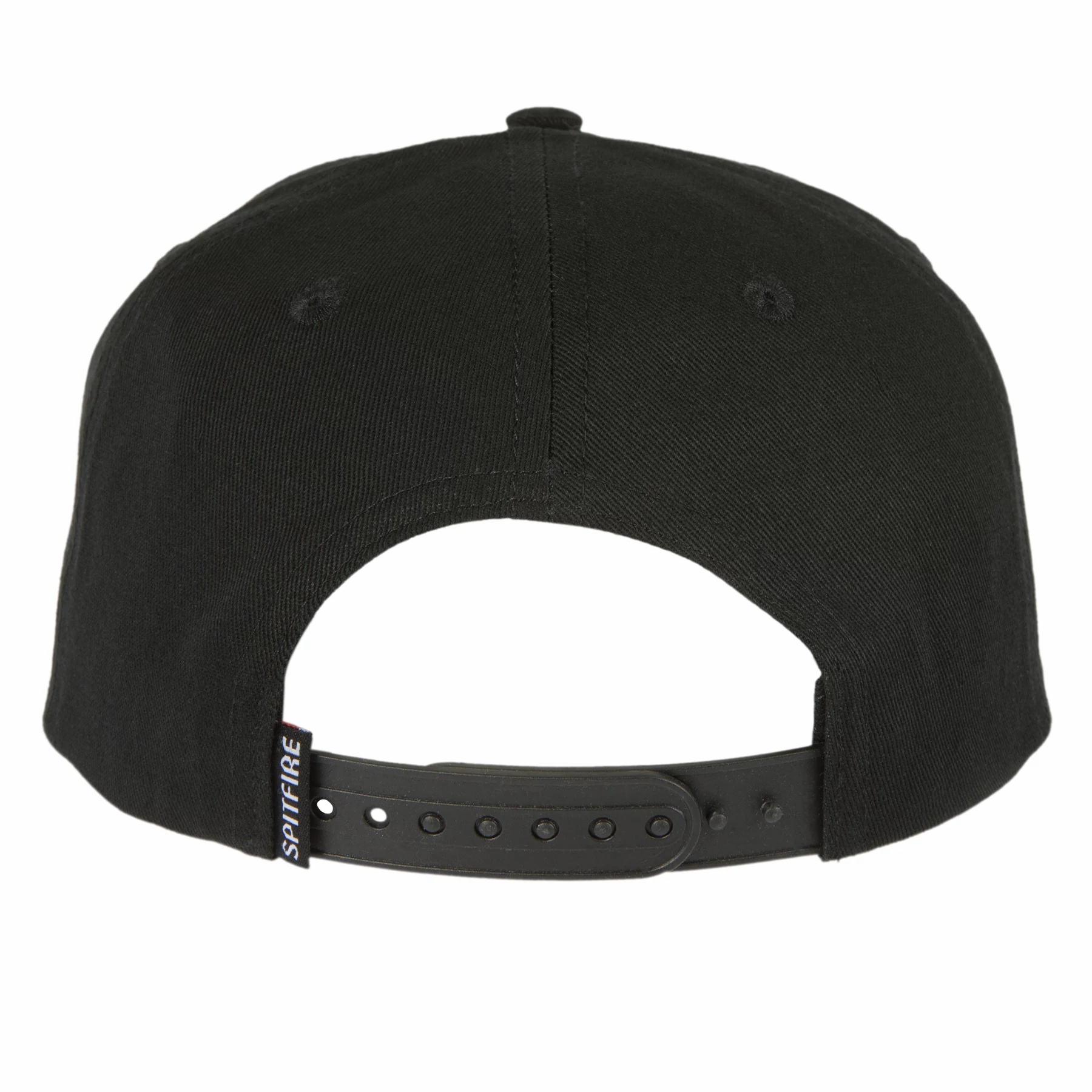 Black Classic 87' Swirl Spitfire Wheels Snapback Hat Back