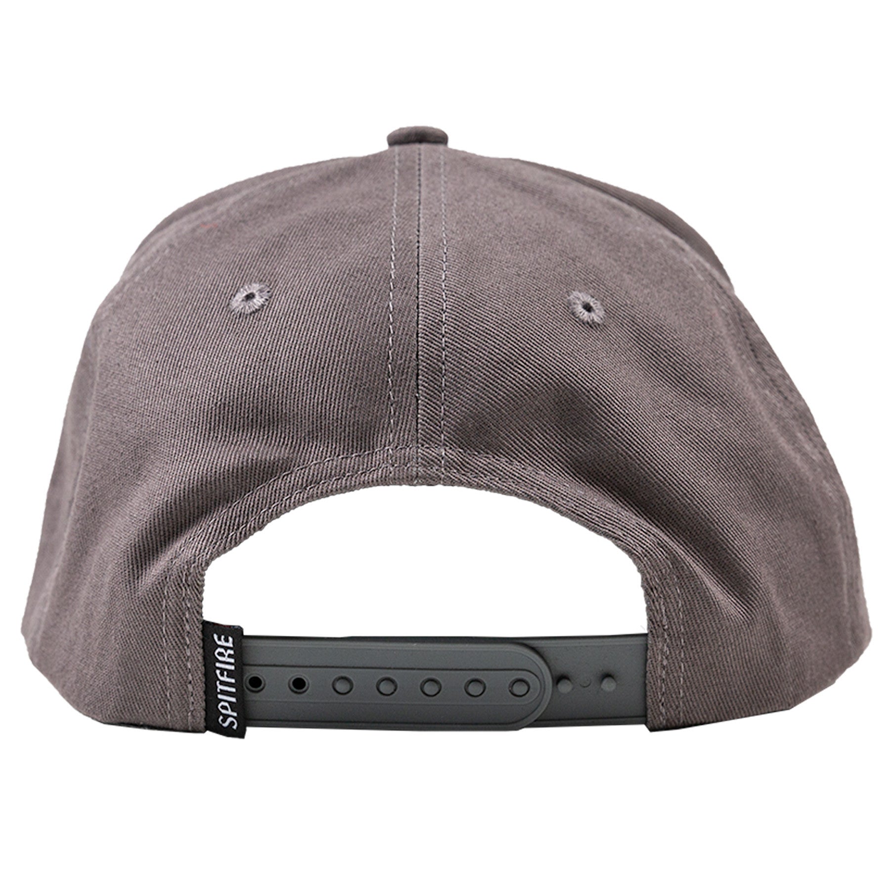 Grey Old English Spitfire Snapback Hat Back