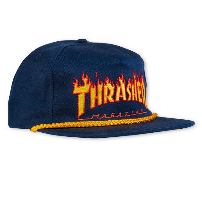 Thrasher Flame Rope Snapback - Navy