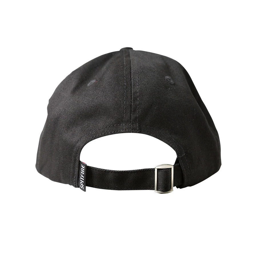 Black/Red Flash Fire Spitfire Wheels Strapback Hat