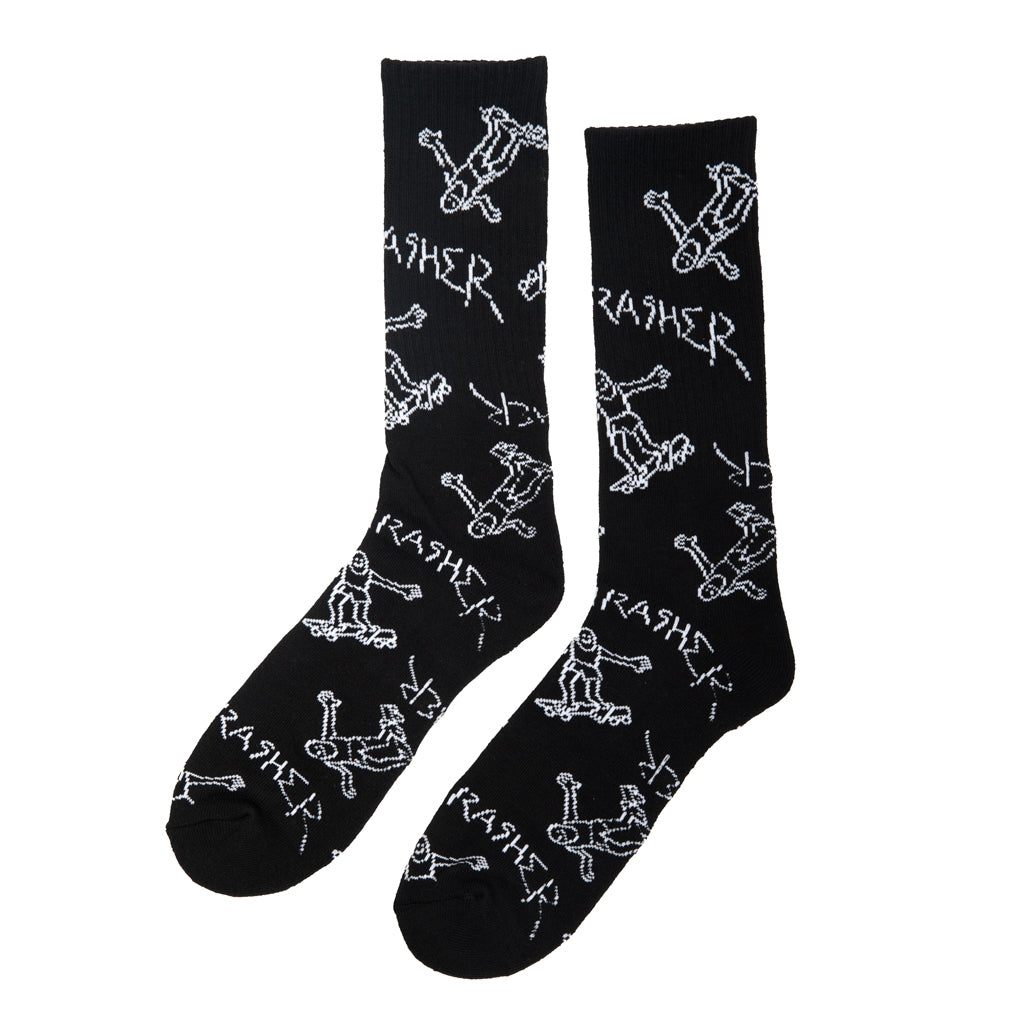 Black/White Gonz Thrasher Magazine Socks