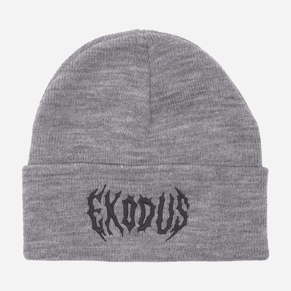 Heather Grey Metal Exodus Cuff Beanie