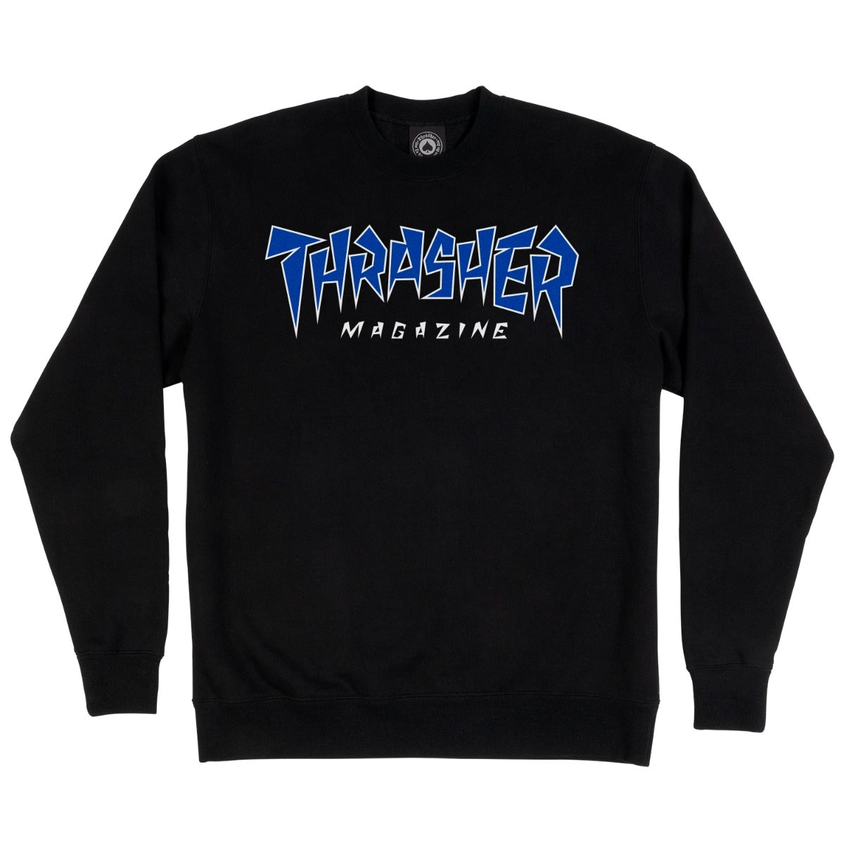 Thrasher Jagged Logo Crewneck - Black/Blue