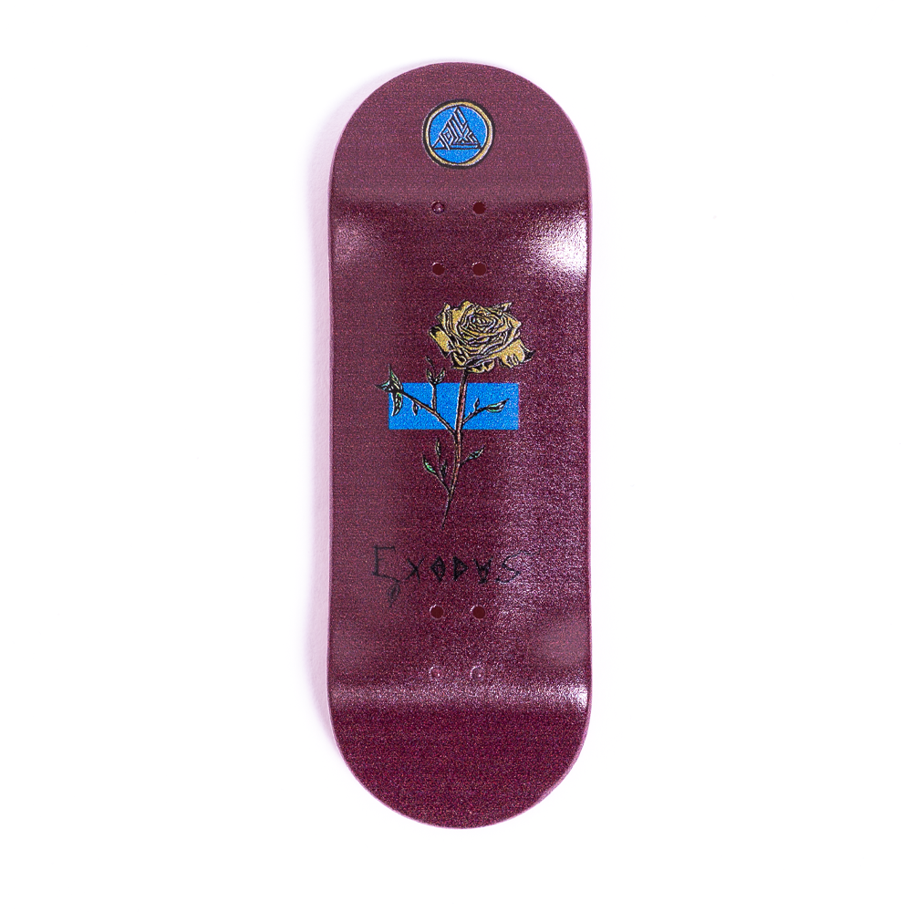 Burgundy Anoixi Exodus Rose Fingerboard Deck