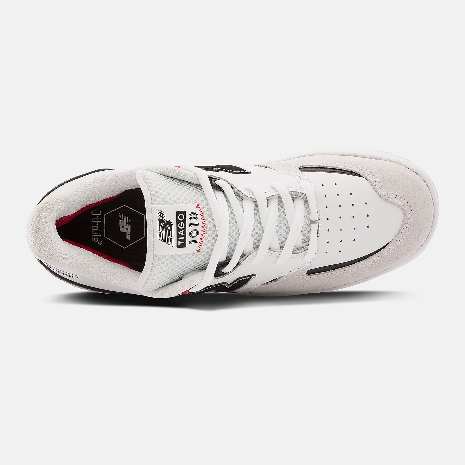 White/Black NM1010 Tiago NB Numeric Skateboarding Shoe Top