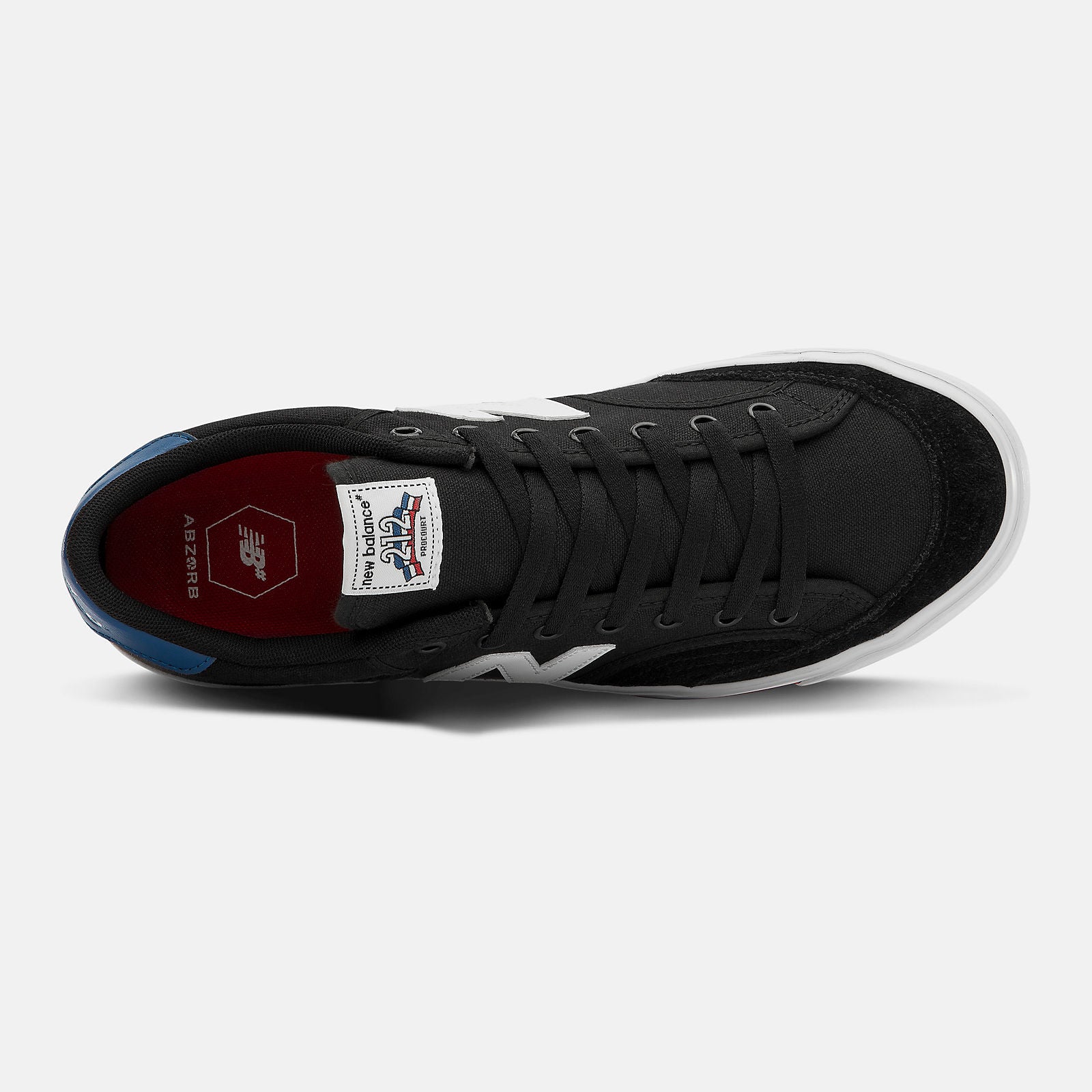 NM212BWN Black/Blue NB Numeric Skateboard Shoe Top