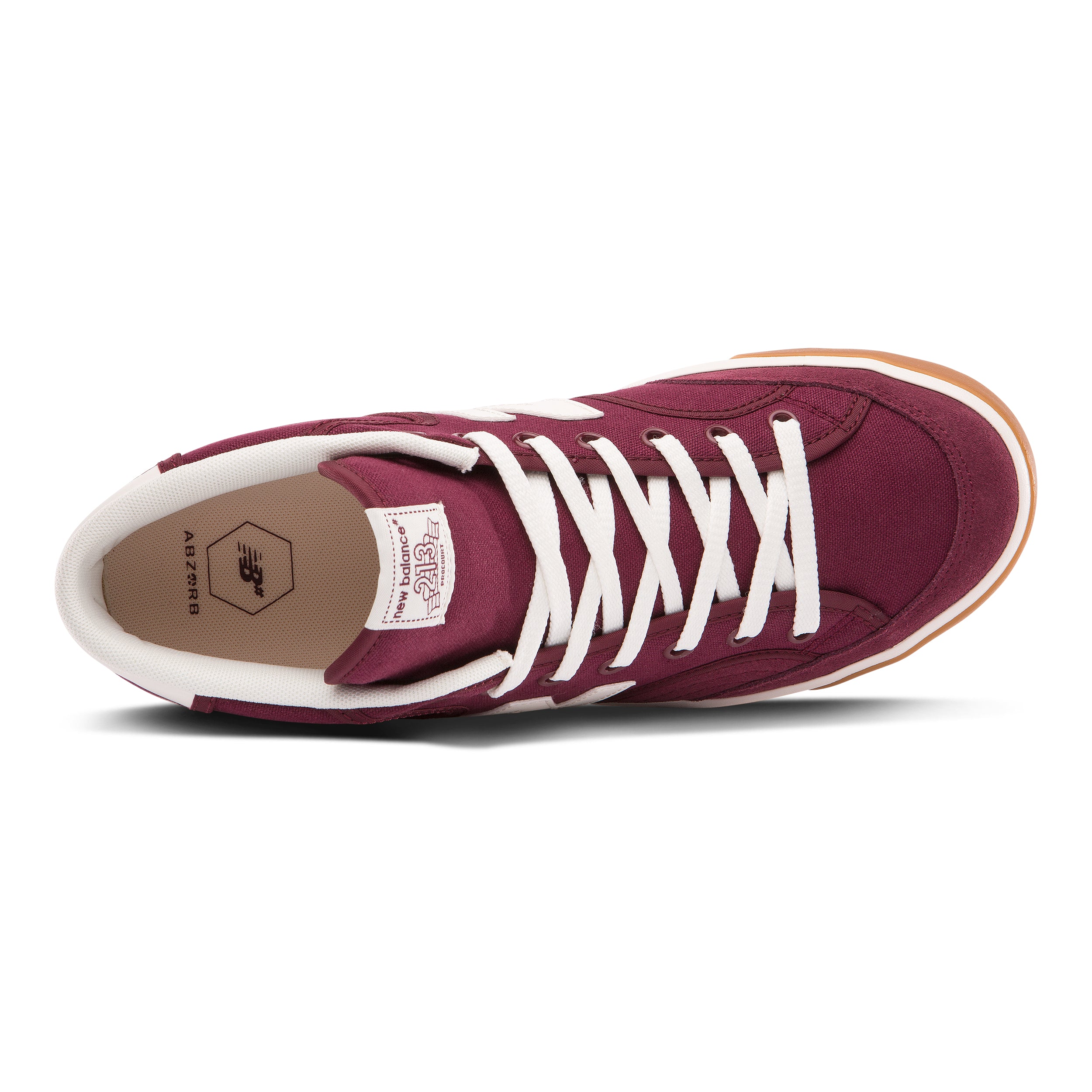 Burgundy NM213 Pro Court NB Numeric Mid Top Skateboard Shoe Top