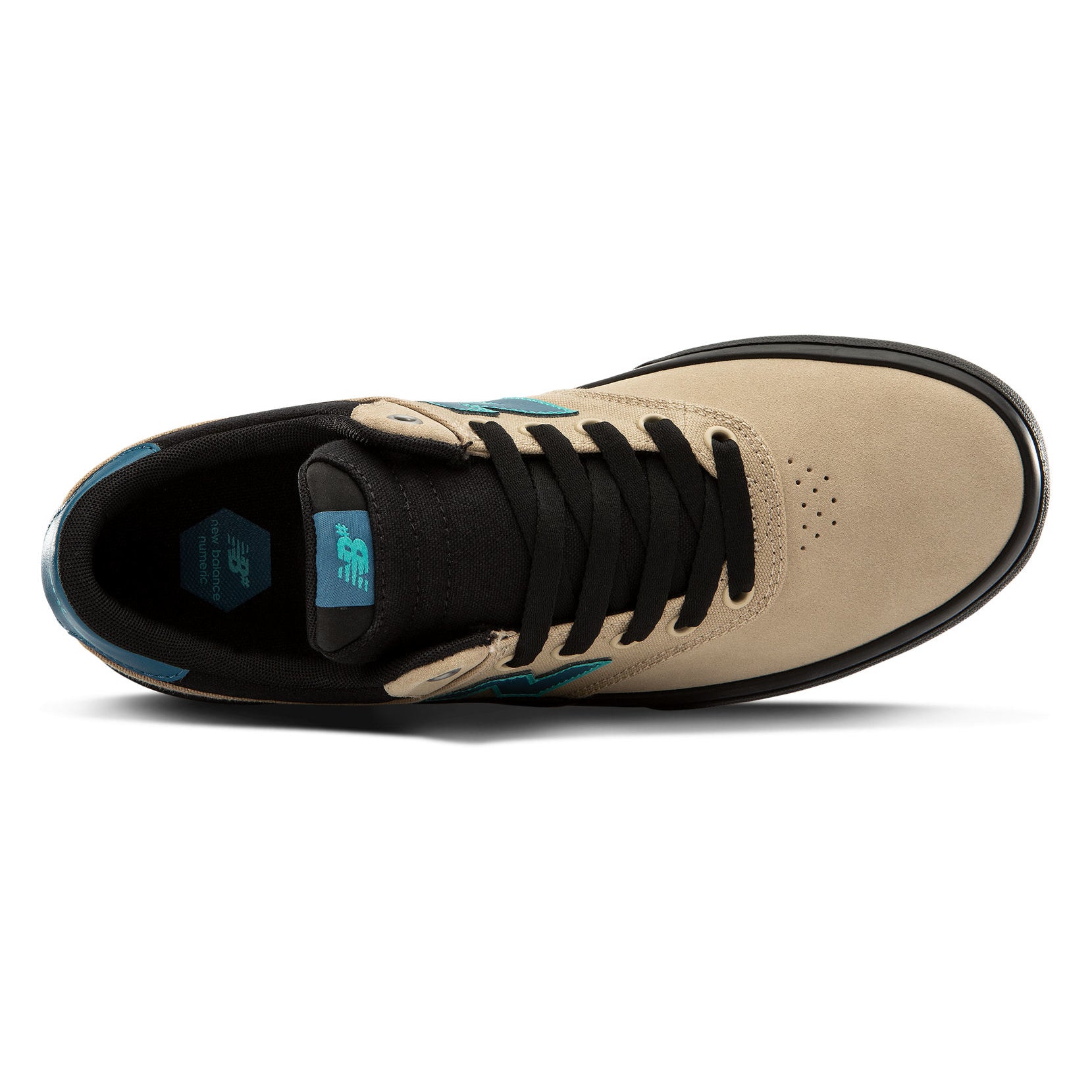 Tan and Blue NM255 New Balance Numeric Skateboarding Shoes Top