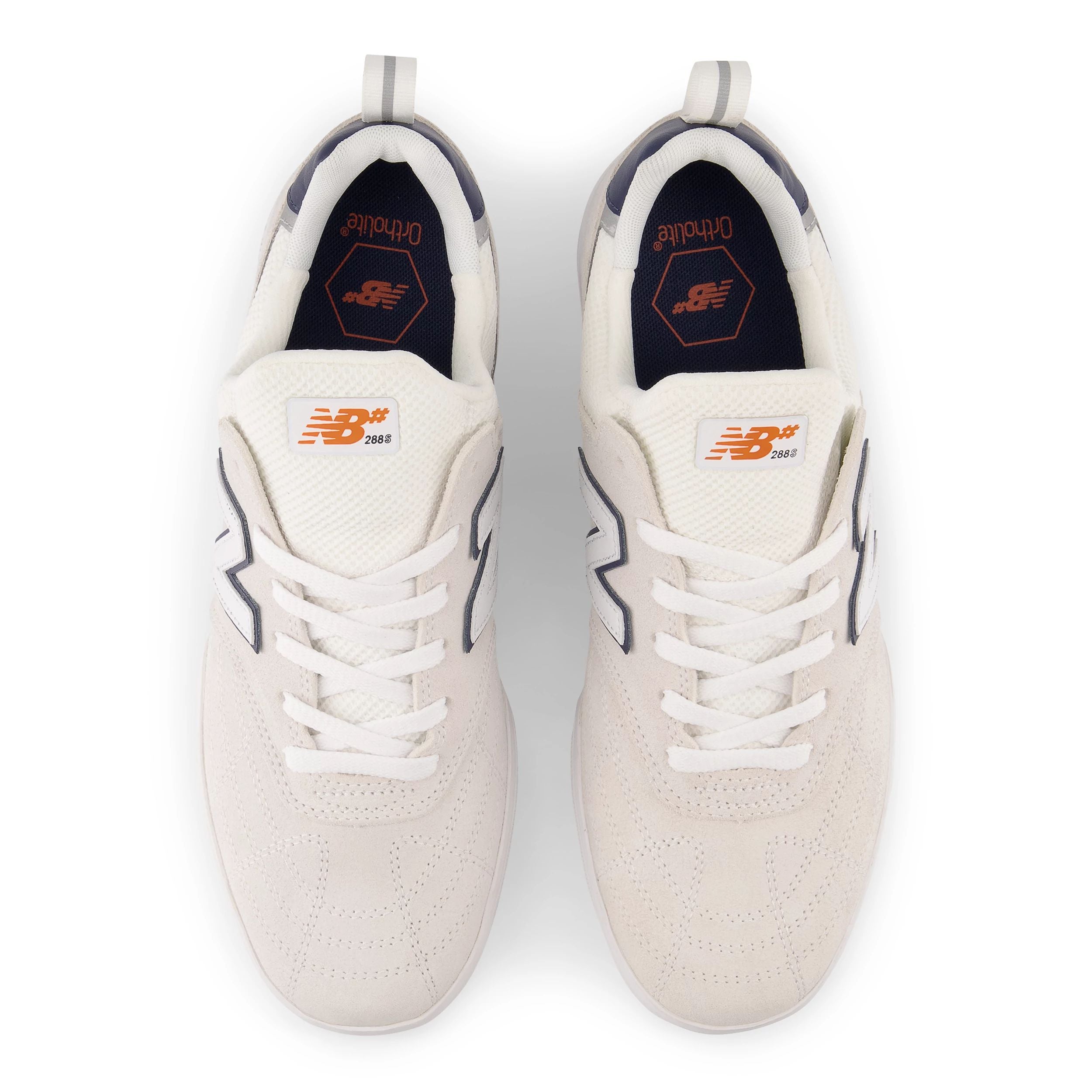 White NM288S NB Numeric Skateboard Shoe Top