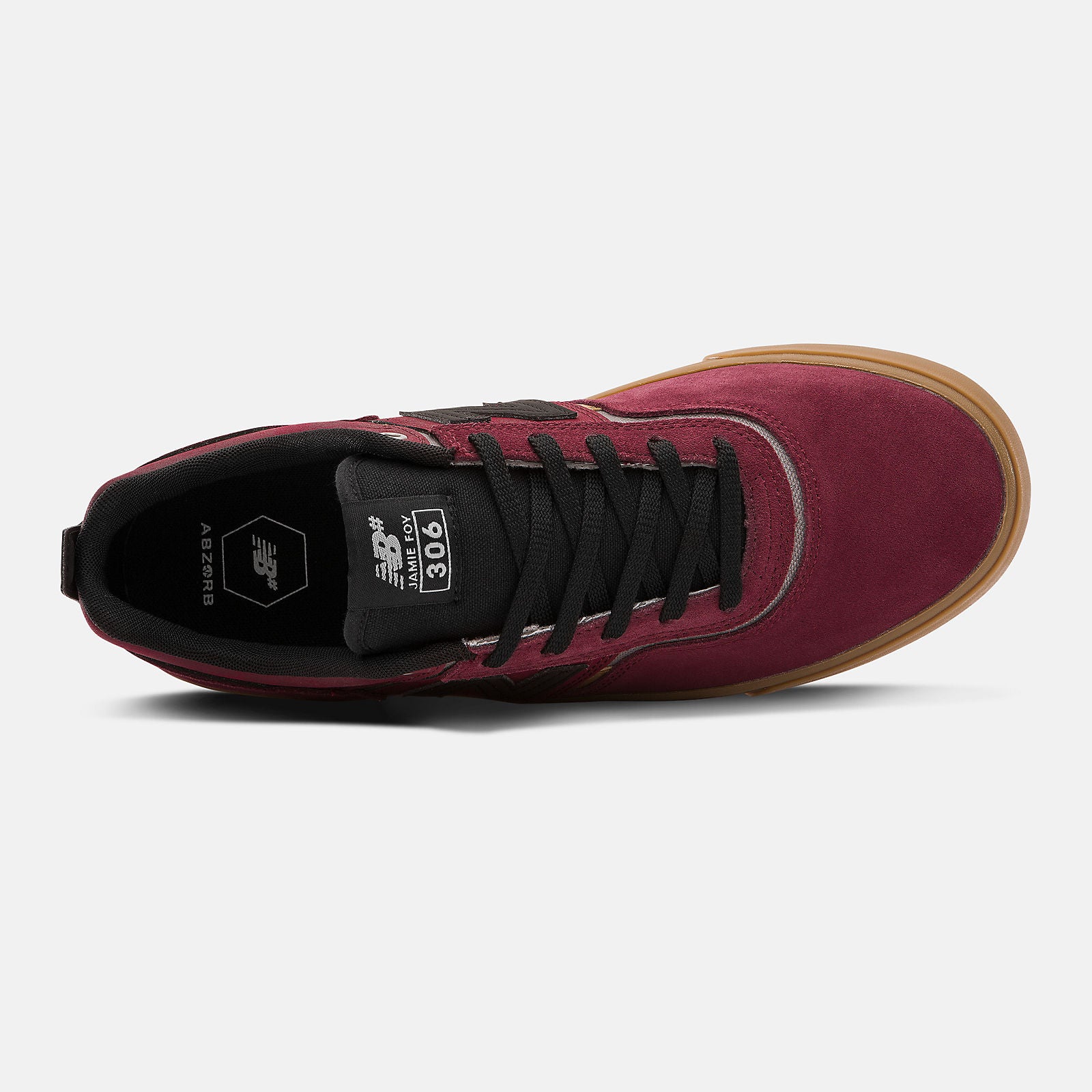 Burgundy NM306JCT Jamie Foy NB Numeric Skateboarding Shoe Top