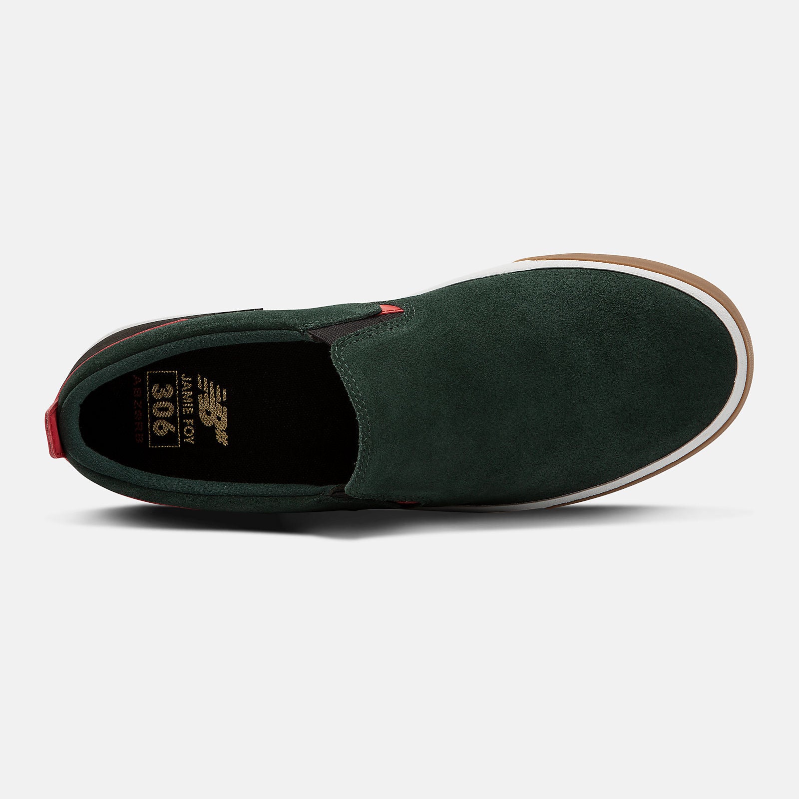 NM306LV1 Green Jamie Foy NB Numeric Slip On Skateboard Shoe Top