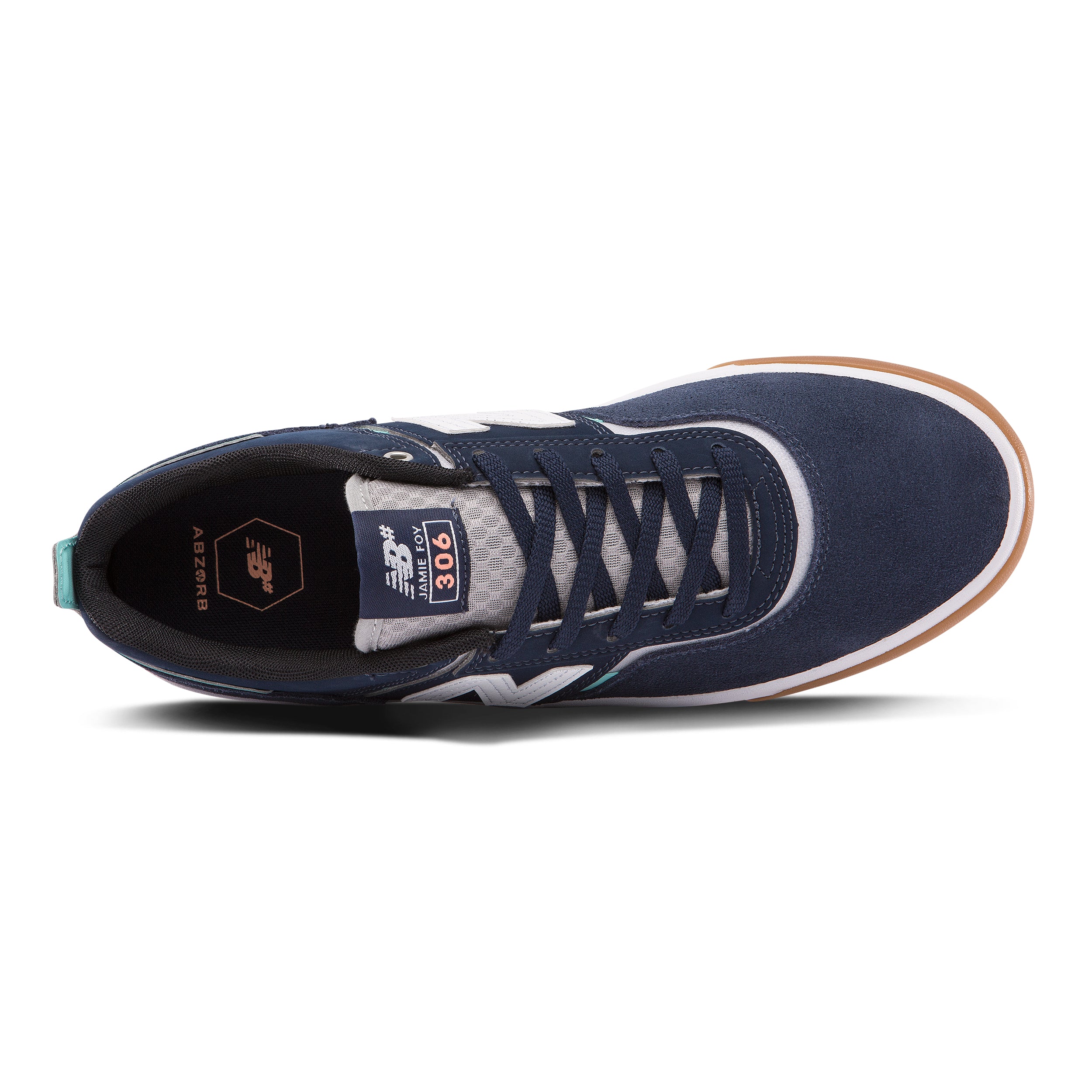 Navy/White NM306 Foy NB Numeric Skateboard Shoe Top