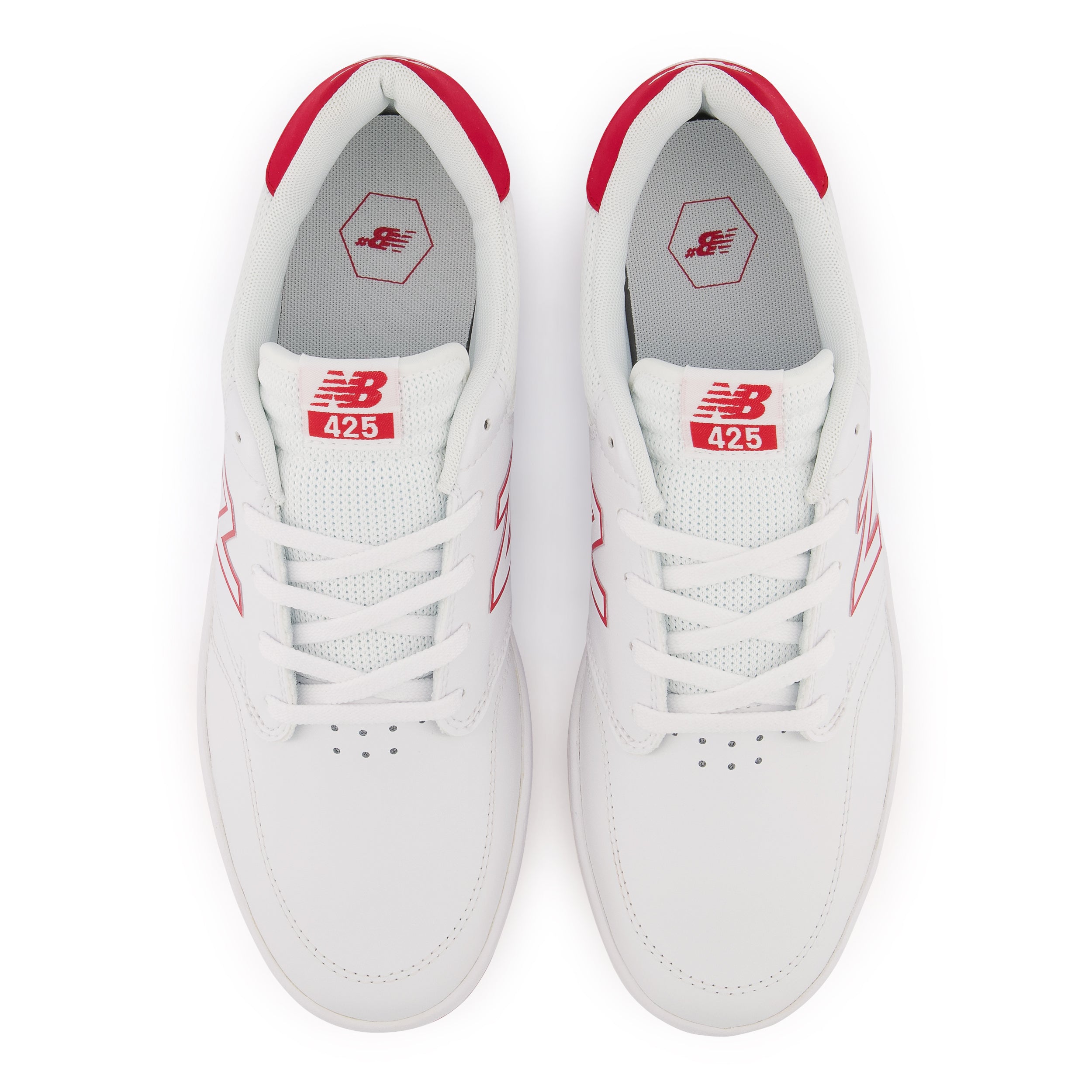 White/Red NB Numeric NM425WHR Skate Shoe Top