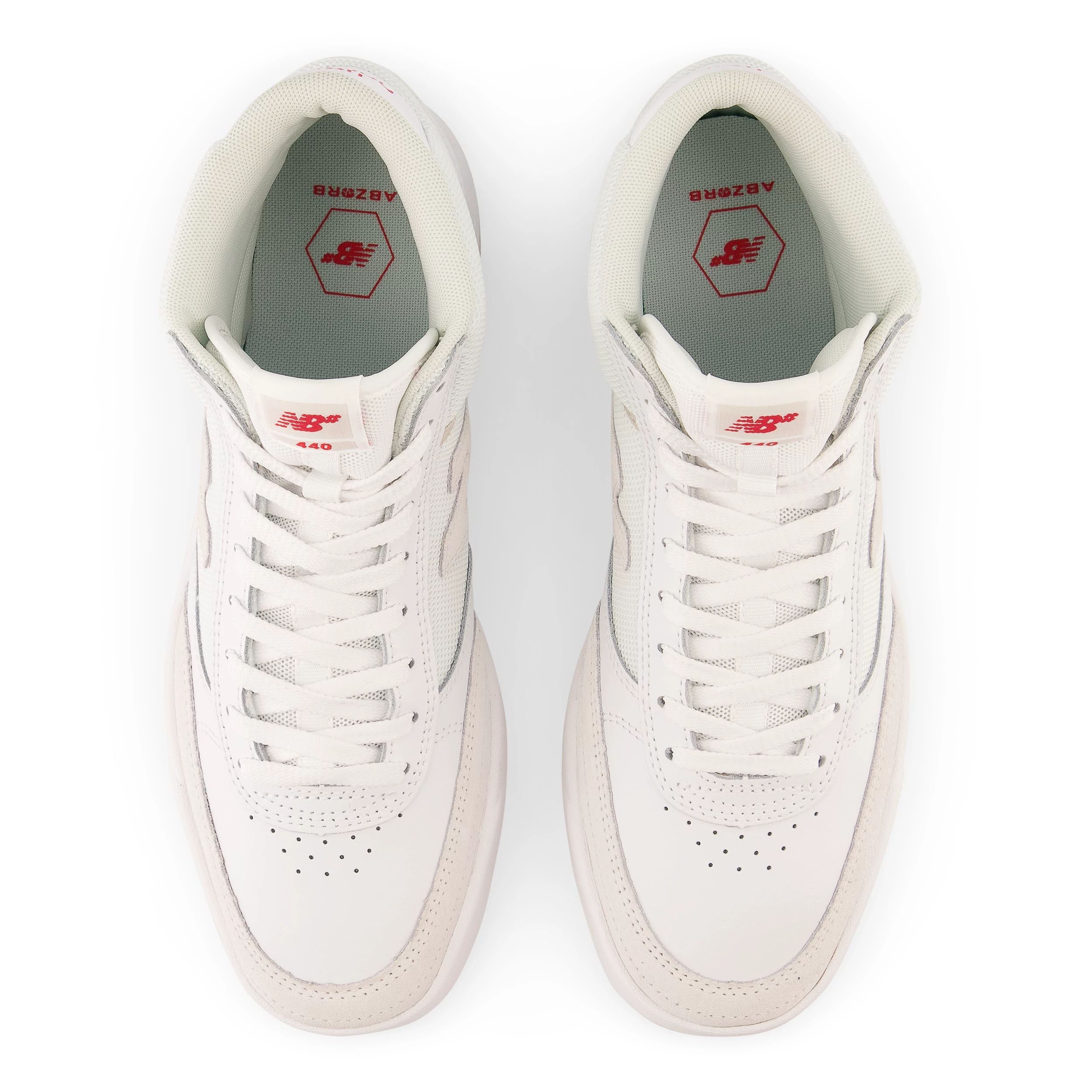 White/White NM440 High NB Numeric Skate Shoe Top