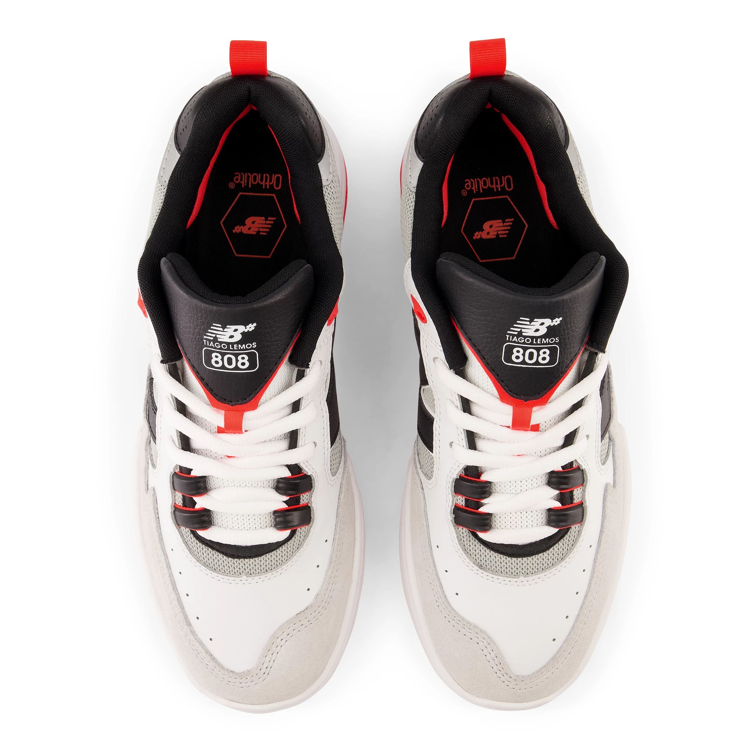 White/Black NM808 NB Numeric Tiago Skate Shoe Top