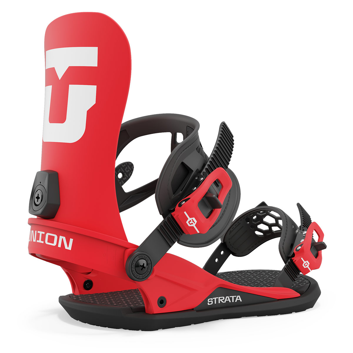 2024 Red Strata Union Snowboard Bindings