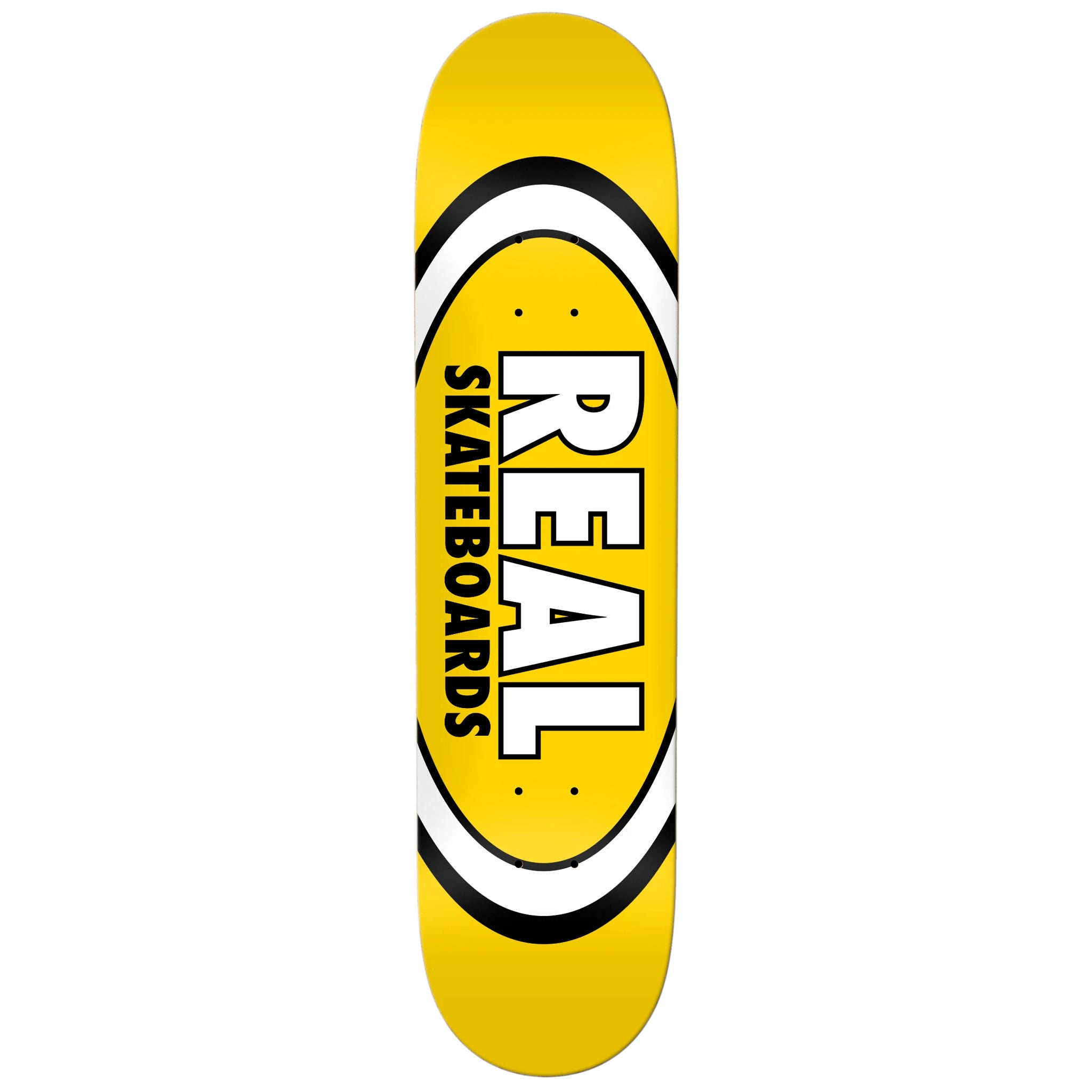 Yellow Classic Oval Real Skateboard Deck