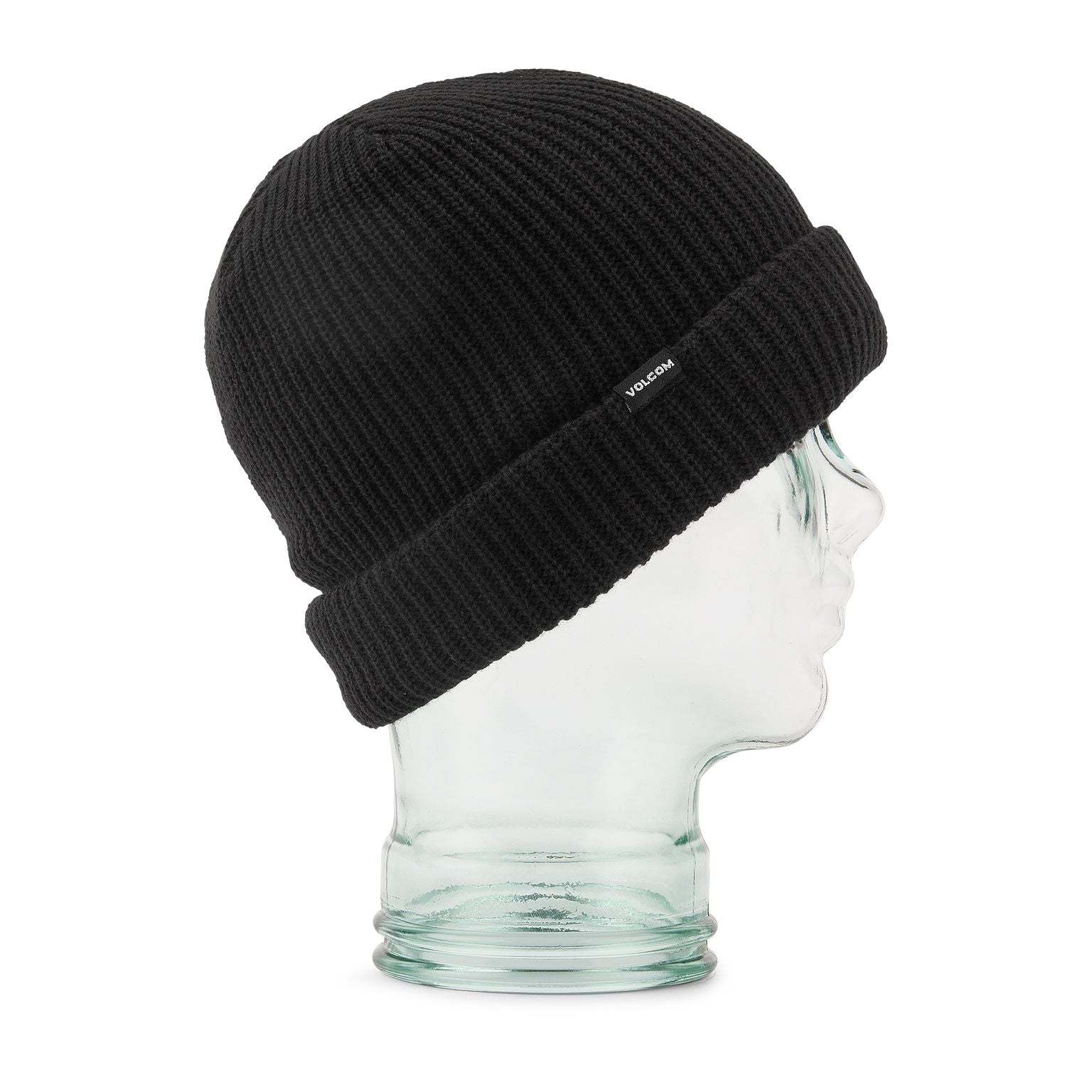 Black Volcom Sweep Lined Beanie