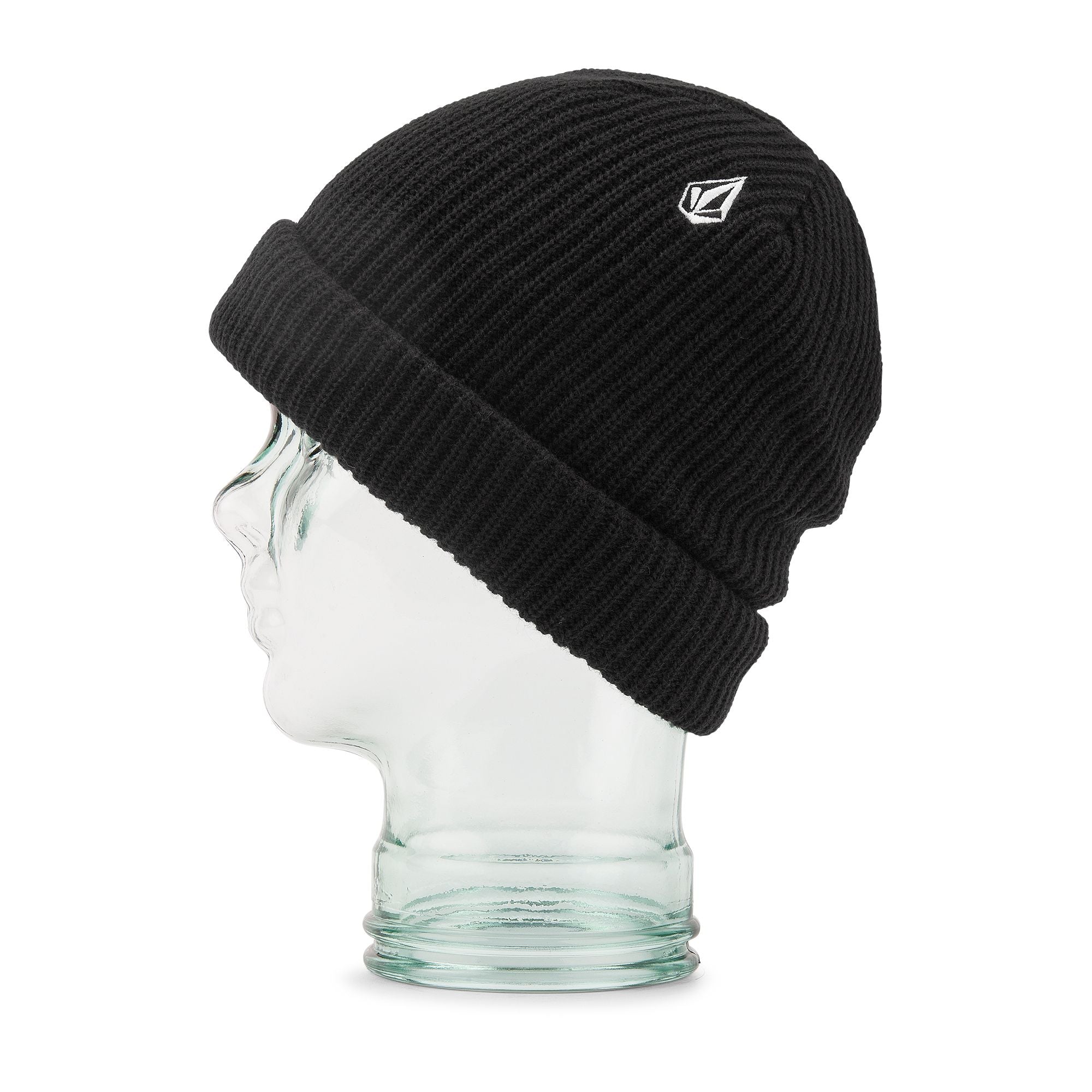 Black Volcom Sweep Lined Beanie