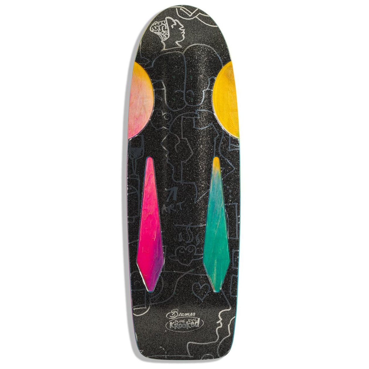 Krooked Pure Evil Beamer Skate Shop Day Skateboard Deck 