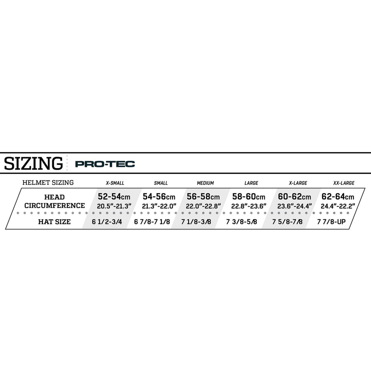 Pro-Tec Skateboard Helmet Sizing Chart 