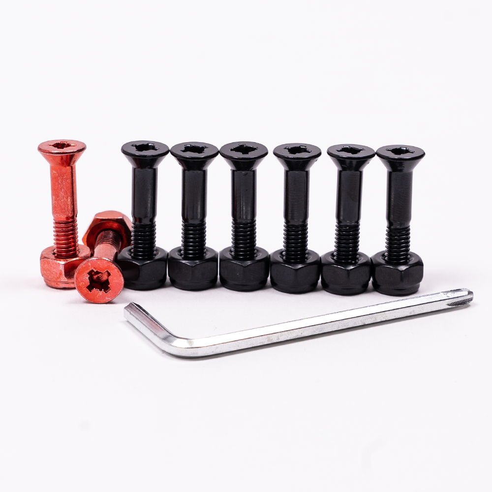 Exodus Phillips/Allen Combo Skateboard Hardware - Black/Red