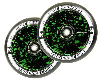 Root Industries Air Scooter Wheels - Black/Green Splatter