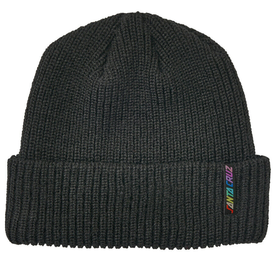 Black Classic Strip Santa Cruz Beanie
