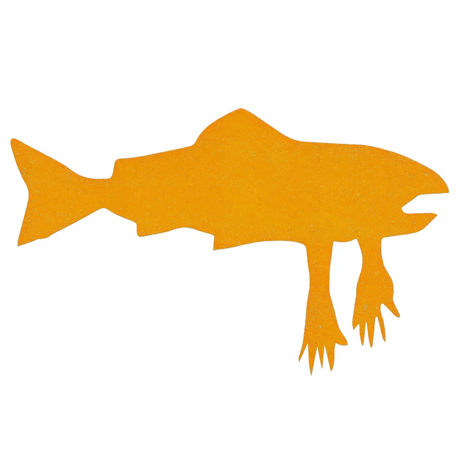 Salmon Arms Die-Cut Sticker - Orange
