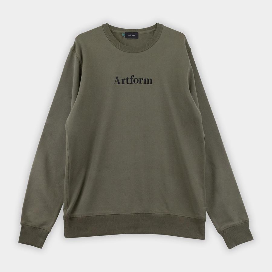 Olive Serif Artform Crewneck