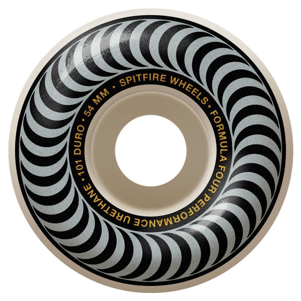 Spitfire Formula Four 101D Classics Skateboard Wheels - White/Grey