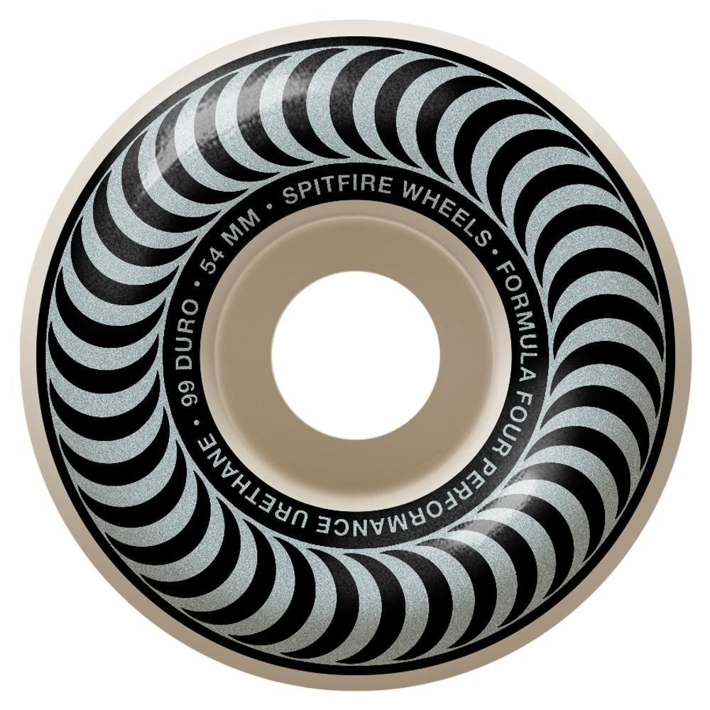 Spitfire Formula Four 99D Classics Skateboard Wheels - White/Grey