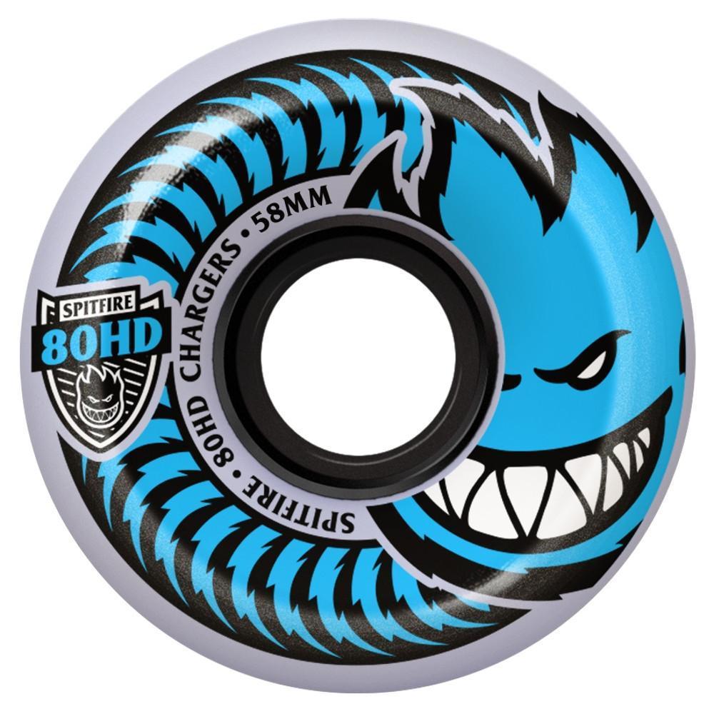 Spitfire 80HD Conical Clear/Blue Conical Chargers Skateboard (Cruiser) Wheels